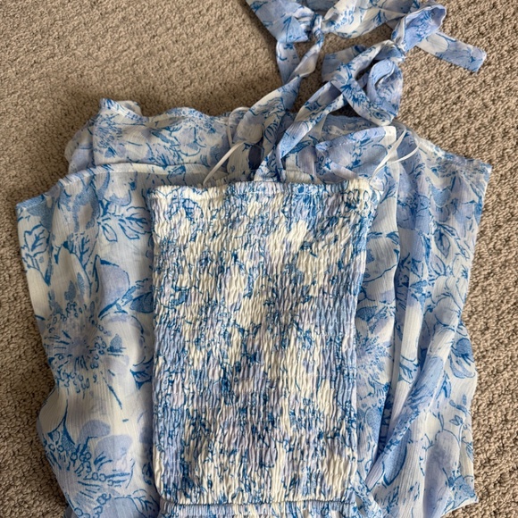 Blue Floral Womens Maxi - Picture 4 of 6